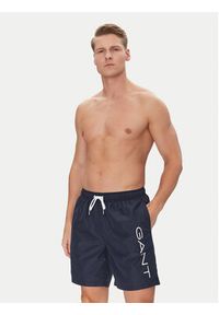 GANT - Gant Szorty kąpielowe 920006300 Granatowy Regular Fit. Kolor: niebieski. Materiał: syntetyk