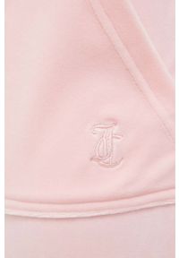 Juicy Couture spodnie dresowe Del Ray kolor różowy gładkie. Kolor: różowy. Materiał: dresówka. Wzór: gładki #4