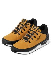 Skórzane buty męskie sneakersy żółte Cruiser Bustagrip. Kolor: żółty. Materiał: skóra