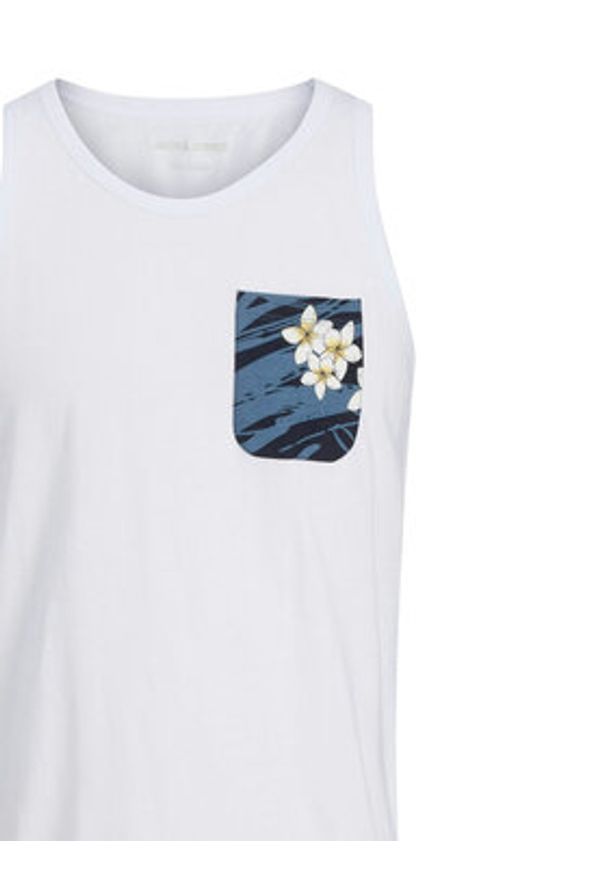 Jack & Jones - Jack&Jones Tank top Hawaii 12269321 Biały Standard Fit. Kolor: biały. Materiał: bawełna