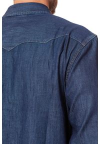 Wrangler - KOSZULA JEANSOWA MĘSKA WRANGLER LS WESTERN SHIRT RINSE INDIGO W5973O7WE. Materiał: jeans #3