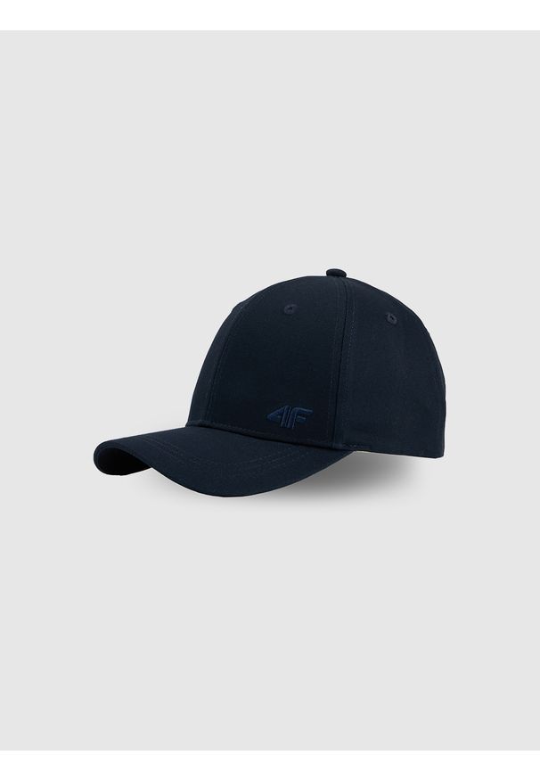 4f - 4F Czapka z daszkiem snapback uniseks - granatowa S/M (58cm). Kolor: niebieski. Materiał: bawełna, materiał. Styl: casual, klasyczny, sportowy
