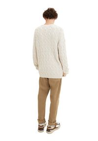 Tom Tailor Denim Sweter 1033879 Beżowy Regular Fit. Kolor: beżowy. Materiał: bawełna, denim #3
