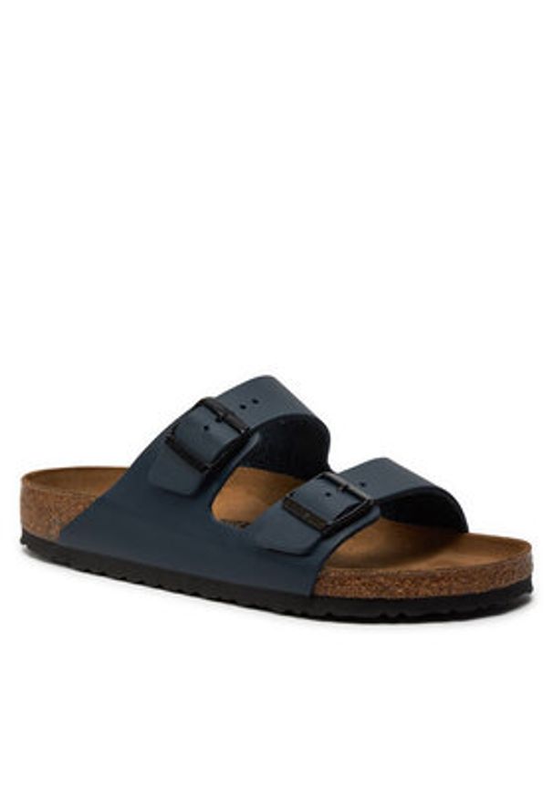 Birkenstock Klapki Arizona 0051151 Granatowy. Kolor: niebieski. Materiał: skóra