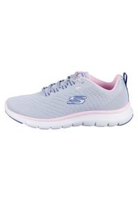 skechers - Buty do chodzenia damskie Skechers Flex Appeal 4.0. Kolor: niebieski. Materiał: syntetyk, materiał. Szerokość cholewki: normalna. Sport: turystyka piesza