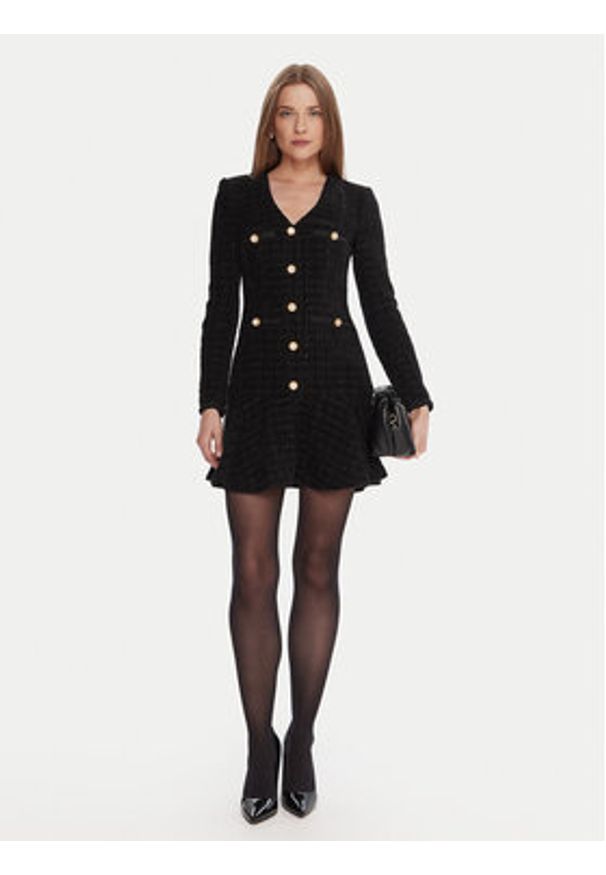 Marciano Guess Sukienka koktajlowa 5BGK36 7394A Czarny Regular Fit. Kolor: czarny. Materiał: syntetyk. Styl: wizytowy