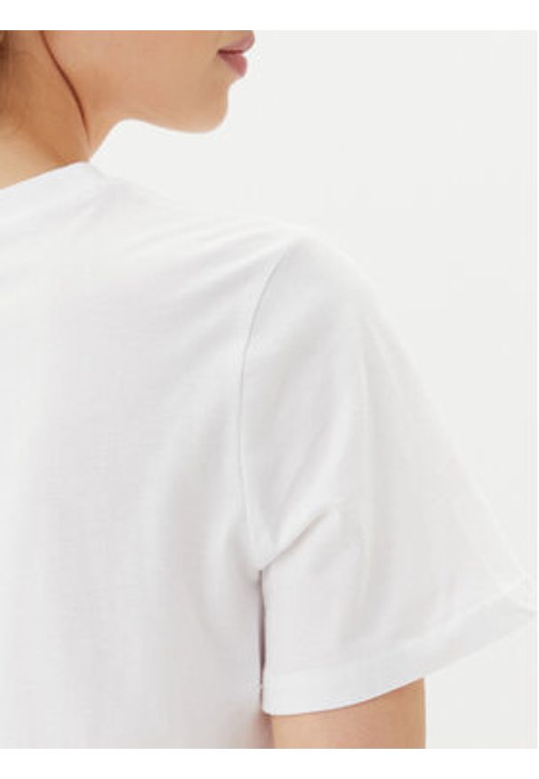 Pieces T-Shirt Maria 17155082 Biały Relaxed Fit. Kolor: biały. Materiał: bawełna