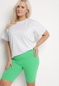 Born2be - Zielone Szorty Kolarki z Bawełny Ilinora. Okazja: na co dzień. Kolor: zielony. Materiał: bawełna. Sezon: lato. Styl: casual #5