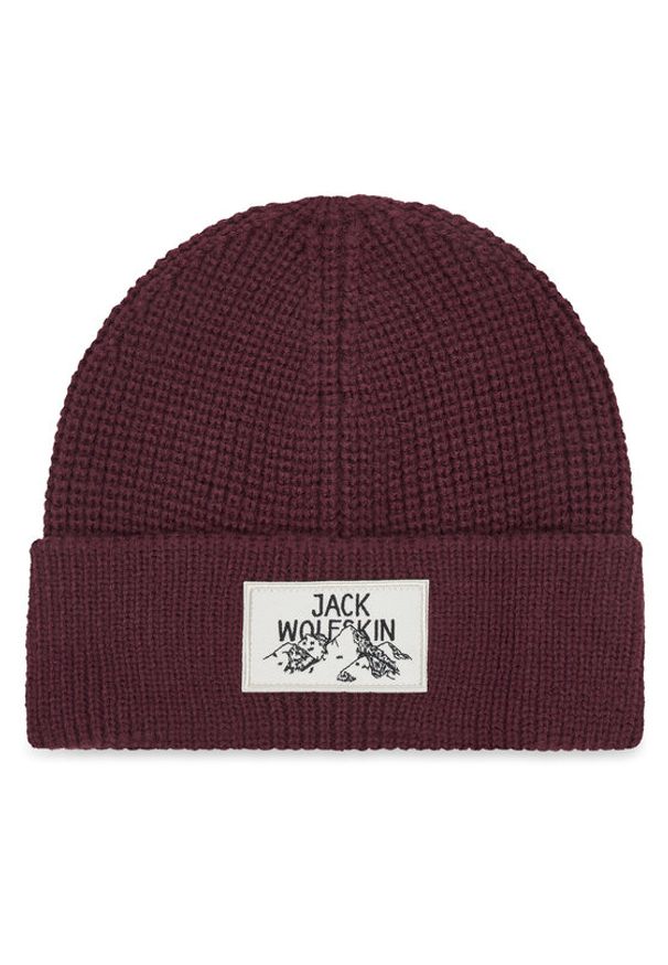 Jack Wolfskin Czapka Badge A61610 Fioletowy. Kolor: fioletowy. Materiał: akryl, materiał