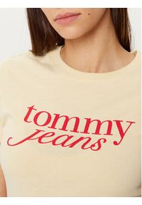 Tommy Jeans T-Shirt DW0DW19447 Żółty Slim Fit. Kolor: żółty. Materiał: bawełna #4