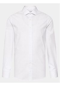 Calvin Klein Koszula K10K112303 Biały Fitted Fit. Kolor: biały. Materiał: bawełna, syntetyk #4