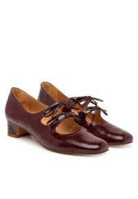 BALAGAN - Balagan Czółenka Greta Bordowy. Kolor: czerwony. Materiał: skóra #5