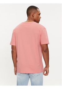 Tommy Jeans T-Shirt Linear Logo DM0DM17993 Różowy Regular Fit. Kolor: różowy. Materiał: bawełna