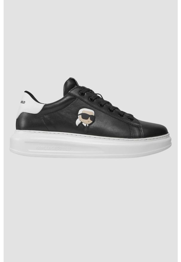Karl Lagerfeld - KARL LAGERFELD Czarne sneakersy Kapri Mens Nft Lo Lace, Rozmiar 41. Kolor: czarny