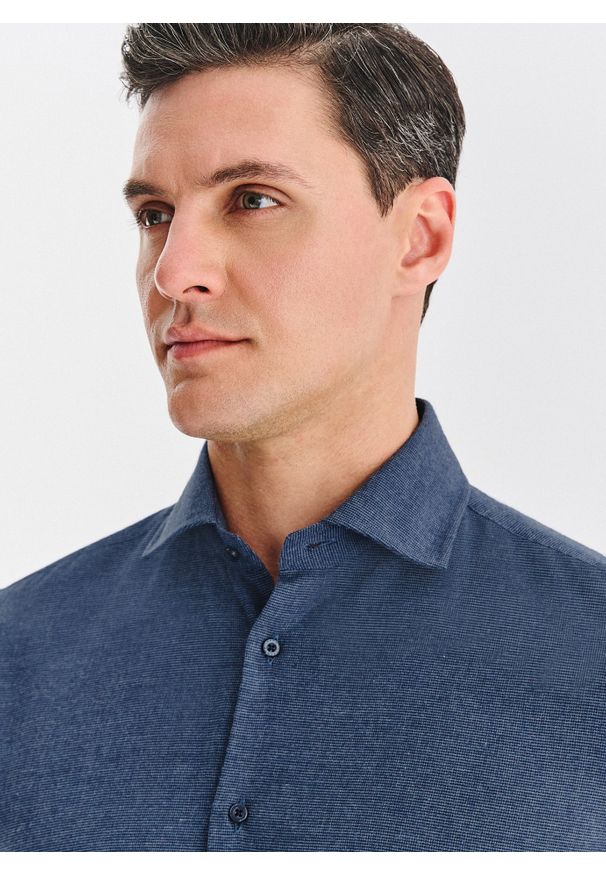 Pako Lorente - PAKO LORENTE – Bawełniana koszula w drobną pepitkę. Materiał: bawełna. Długość rękawa: długi rękaw. Długość: długie