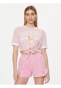 Guess T-Shirt V4GI00 I3Z14 Różowy Boxy Fit. Kolor: różowy. Materiał: bawełna #1