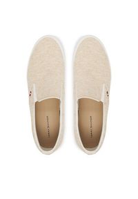 TOMMY HILFIGER - Tommy Hilfiger Tenisówki Harlem Core Ii Slip On Chambray FM0FM05819 Beżowy. Zapięcie: bez zapięcia. Kolor: beżowy. Materiał: materiał #5