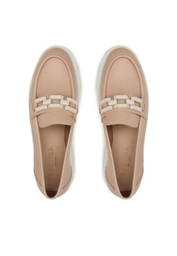 Badura Loafersy TROPEA-E23-28188PE Różowy. Kolor: różowy. Materiał: skóra
