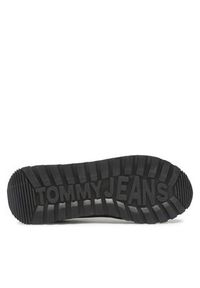 Tommy Jeans Sneakersy Retro Leather Runner EM0EM01081 Czarny. Kolor: czarny. Materiał: materiał #3