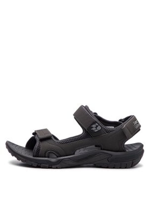 Jack Wolfskin Sandały Lakewood Cruise Sandal M 409011 Szary. Kolor: szary. Materiał: skóra