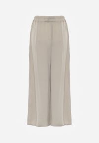 Born2be - Jasnozielone Szerokie Spodnie z Gumką w Pasie Agate. Kolor: zielony. Materiał: wiskoza #3