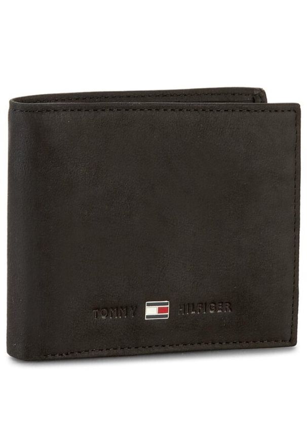 TOMMY HILFIGER - Tommy Hilfiger Duży Portfel Męski Johnson Mini Cc Wallet AM0AM00663 Czarny. Kolor: czarny