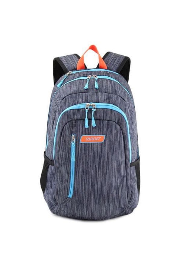 Target Plecak docelowy dla studentów, Niebiesko szary. Kolor: niebieski, wielokolorowy, szary. Styl: młodzieżowy