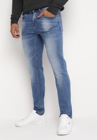 Born2be - Niebieskie Jeansy Skinny Mianca. Kolor: niebieski