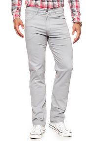 Wrangler - WRANGLER SPODNIE MĘSKIE ARIZONA ALLOY GREY W12OV6333. Materiał: materiał