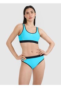 4f - 4F Góra od bikini damska - niebieska XL. Kolor: niebieski. Materiał: materiał, syntetyk, elastan