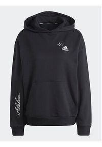 Adidas - adidas Bluza IJ8740 Czarny Loose Fit. Kolor: czarny. Materiał: bawełna #6