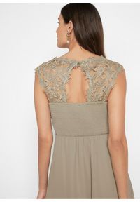 bonprix - Sukienka koronką. Kolor: zielony. Materiał: koronka. Wzór: koronka. Styl: elegancki. Długość: mini #3
