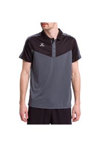 ERIMA - Polo Erima Squad. Typ kołnierza: polo. Kolor: szary, wielokolorowy, czarny. Materiał: materiał. Sport: piłka nożna, tenis #1