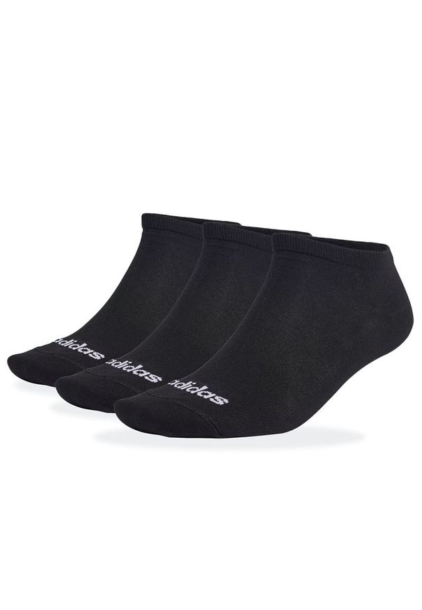 Adidas - Skarpetki adidas Sportswear Thin Linear Low-Cut 3-Pairs IC1299 - czarne. Kolor: czarny. Materiał: bawełna, poliester, nylon, elastan. Sport: fitness