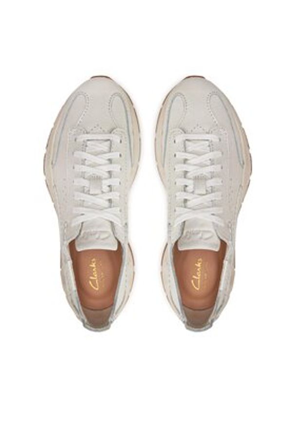 Clarks Sneakersy Craft Speed. 26176397 Biały. Kolor: biały. Materiał: skóra
