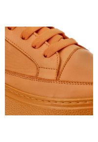 Pomarańczowe Sneakersy Venezia Stylowe Obuwie Damskie. Kolor: pomarańczowy. Materiał: skóra. Szerokość cholewki: normalna. Sezon: wiosna. Obcas: na platformie #6