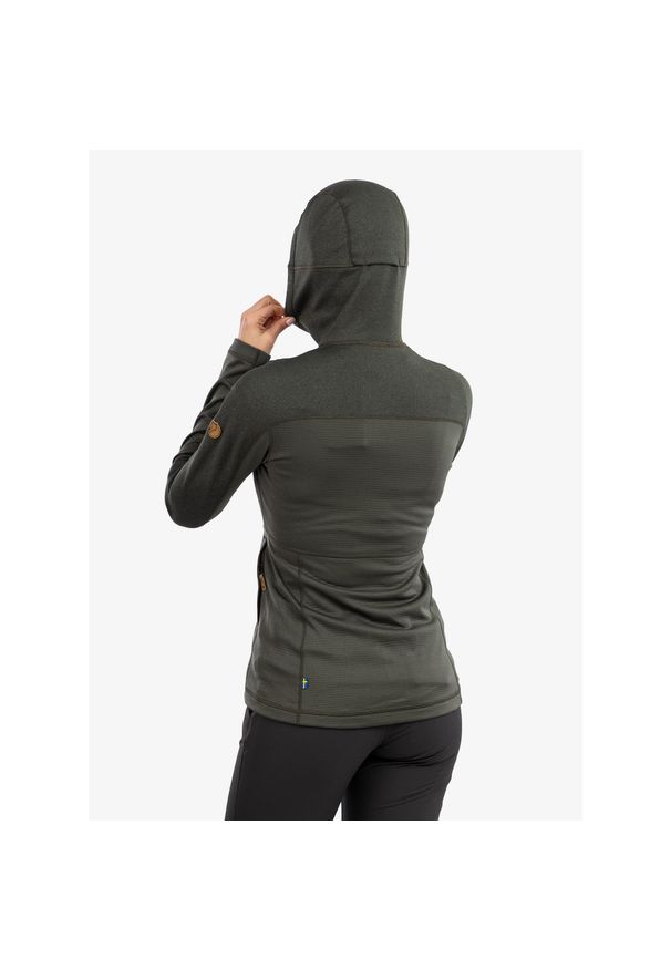 Fjällräven - Bluza trekkingowa damska Fjallraven Abisko Trail Fleece. Kolor: czarny, wielokolorowy, zielony