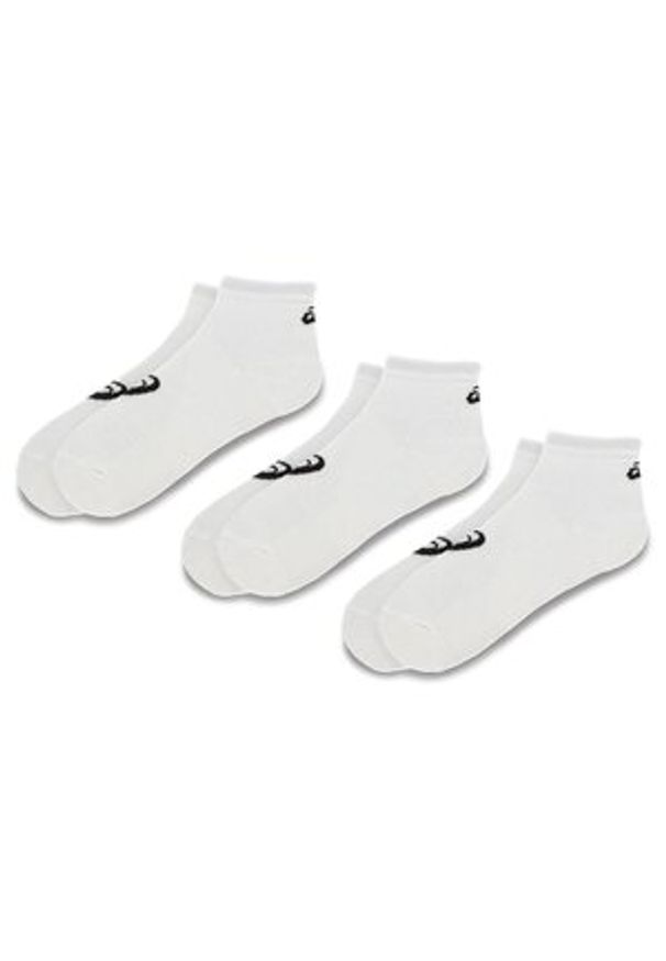 Zestaw 3 par niskich skarpet unisex Asics - 3PPK Quarter Sock 155205 White 0001. Kolor: biały. Materiał: bawełna, poliester, elastan, poliamid, materiał