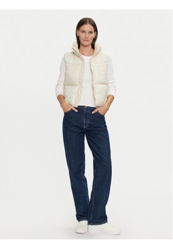 GAP - Gap Bezrękawnik 500882-01 Écru Regular Fit. Materiał: syntetyk. Długość rękawa: bez rękawów