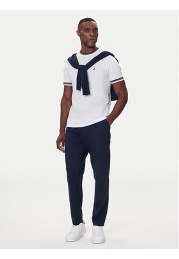 Nautica T-Shirt N1S03440 Biały Regular Fit. Kolor: biały. Materiał: bawełna