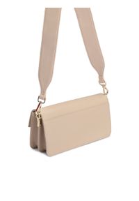 Kazar - Wizytowa torebka na szerokim pasku w beżowym kolorze. Kolor: beżowy. Materiał: skórzane. Styl: wizytowy #7