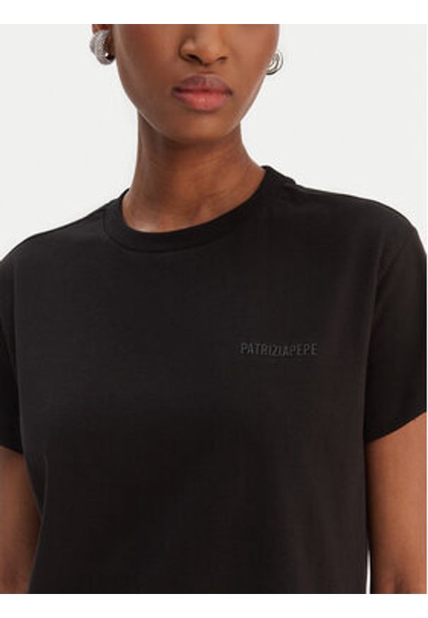 Patrizia Pepe T-Shirt 8M1543/J111-K103 Czarny Regular Fit. Kolor: czarny. Materiał: bawełna