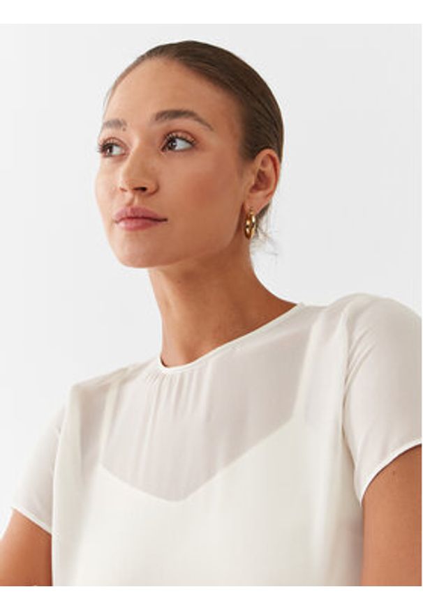 Marella Bluzka Nid 2331160833 Biały Regular Fit. Kolor: biały. Materiał: syntetyk
