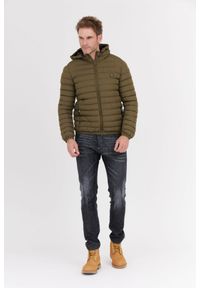 Invicta - INVICTA Zielona męska kurtka puchowa z kapturem, Rozmiar XL. Typ kołnierza: kaptur. Kolor: zielony. Materiał: puch #2
