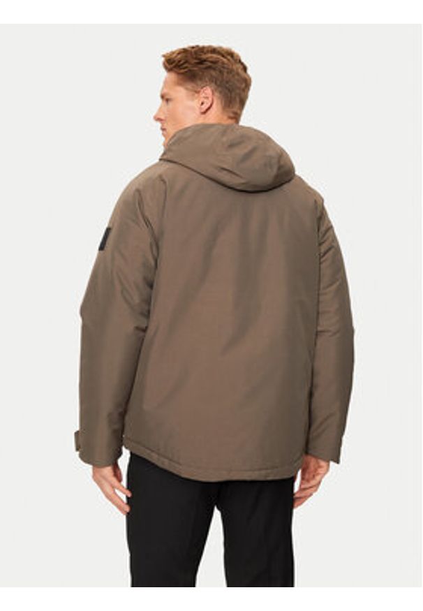 Jack Wolfskin Kurtka przeciwdeszczowa Tempeltor A60205 Brązowy Regular Fit. Kolor: brązowy. Materiał: syntetyk