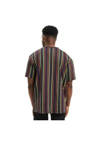 Urban Classics - Męska Koszulka Retro Stripe Oversized T-shirt. Kolor: czerwony, wielokolorowy, niebieski