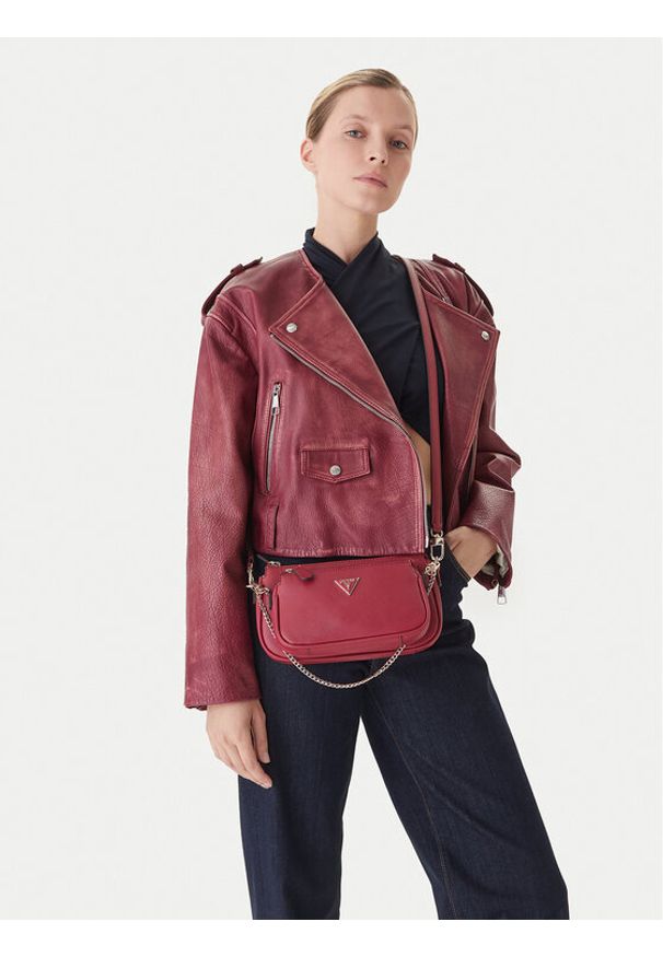 Guess Torebka Noelle II Mini HWZG96 72710 Czerwony. Kolor: czerwony. Materiał: skórzane