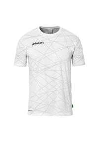 UHLSPORT - Koszulka Uhlsport Prediction. Kolor: czarny, biały, wielokolorowy. Materiał: jersey. Wzór: nadruk, napisy. Sport: piłka nożna