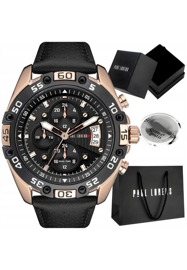 Zegarek męski Paul Lorens QERCO-1A4 Z GRAWEREM