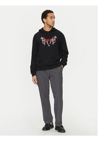 Hugo - HUGO Bluza Dueleyo 50530580 Czarny Regular Fit. Kolor: czarny. Materiał: bawełna